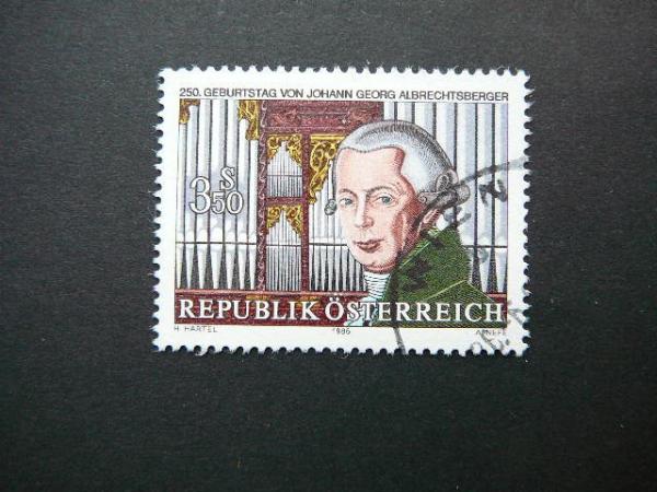 Austrija 1986 1839 Kompozitorius Muzika antsp. #