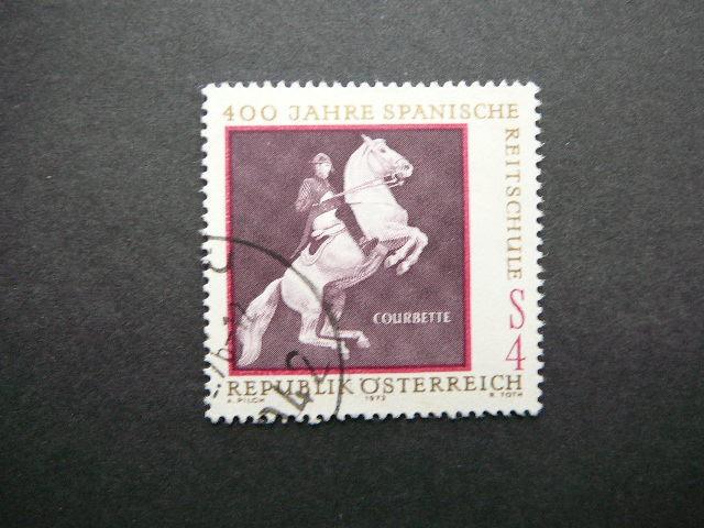 Austrija 1972 1400 Arkliai Raiteliai antsp #