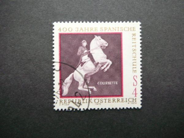 Austrija 1972 1400 Arkliai Raiteliai antsp #