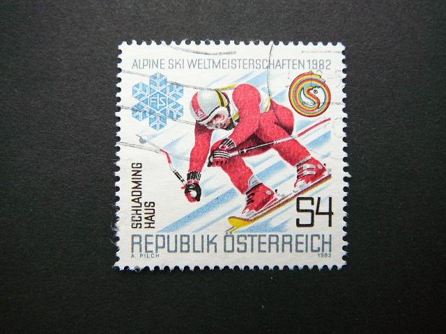 Austrija 1982 1695 Sportas Slidinejimas antsp. #