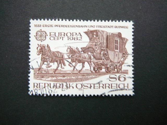 Austrija 1982 1713 Europa Arkliai Karieta antsp. #