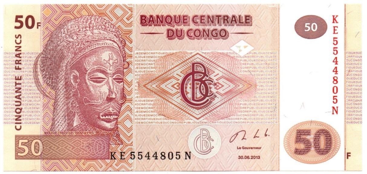 Kongo DR. 50 frankų ( 2013 ) (2) UNC