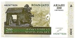 Madagaskaras. 200 ariarių ( 2004 ) UNC