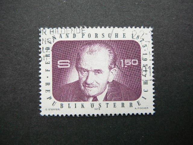 Austrija 1975 1491 Automobiliai F.Porse antsp. #