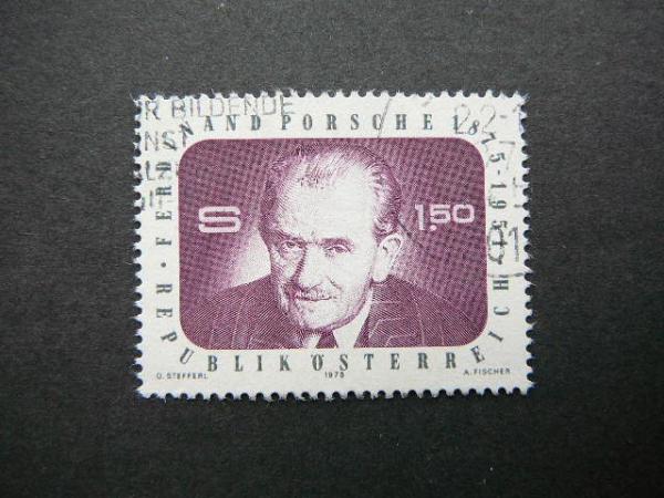 Austrija 1975 1491 Automobiliai F.Porse antsp. #