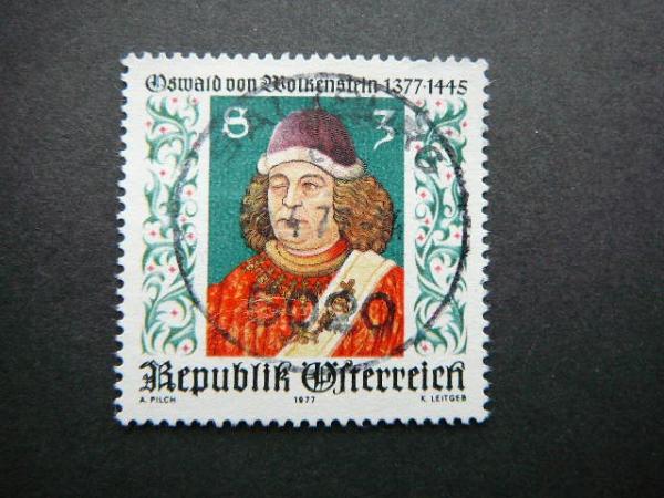 Austrija 1977 1541 Poetas Kompozitorius antsp. #