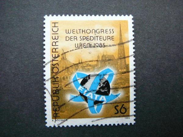Austrija 1985 1828 Emblema FIATA antsp. #