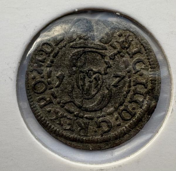 Žygimanto Vazos 1617 šilingas su strėle 