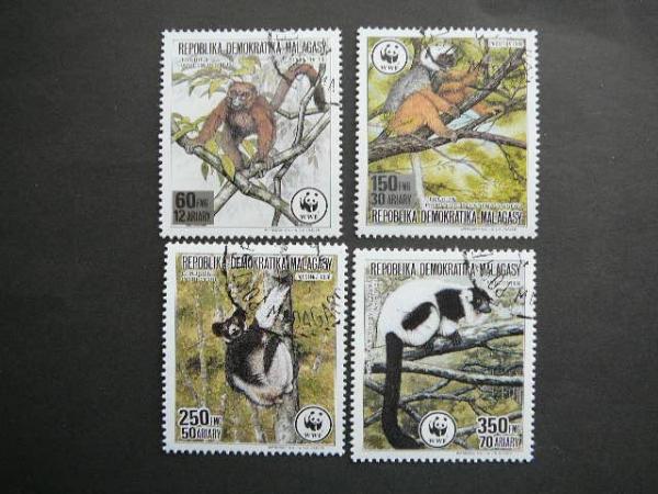 Madagaskaras 1988 Bezdziones Lemurai antsp.