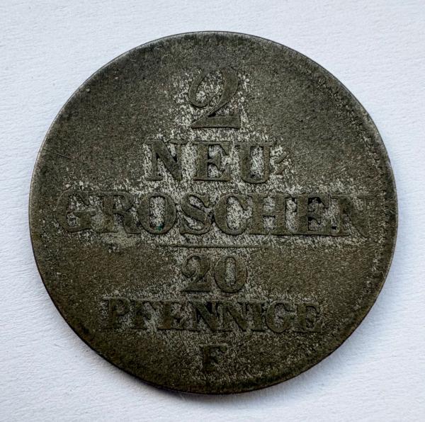 Vokietija Saksonija 2 grašiai 1847