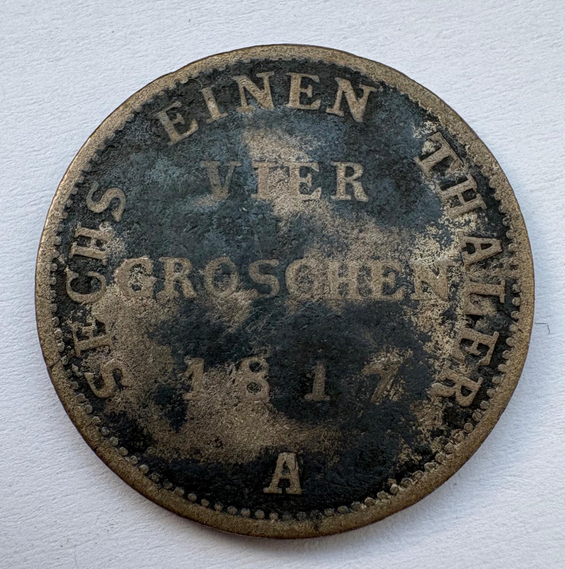 Prūsija 4 grašiai 1817