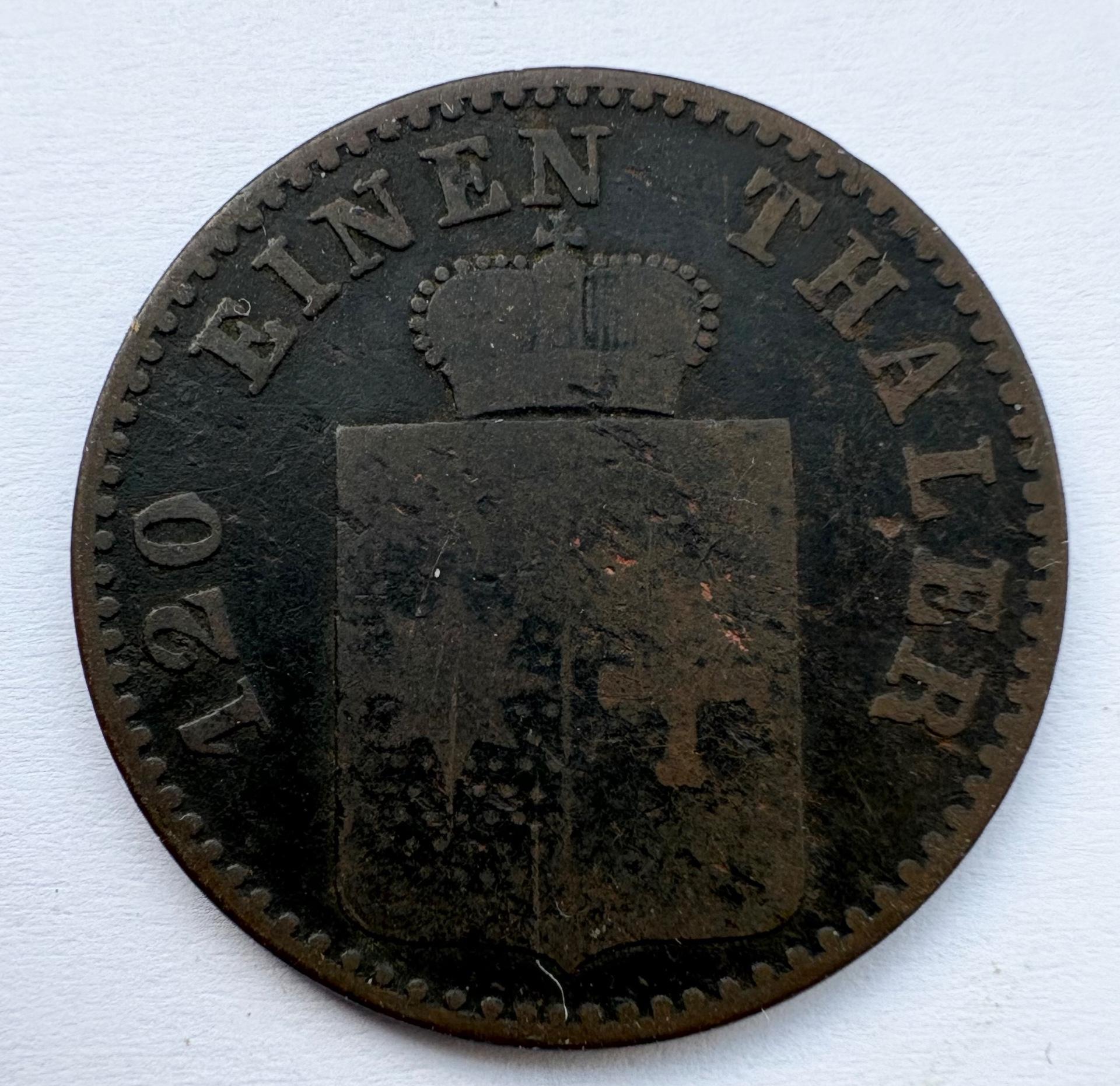 Vokietija Waldeck 3 pf 1855