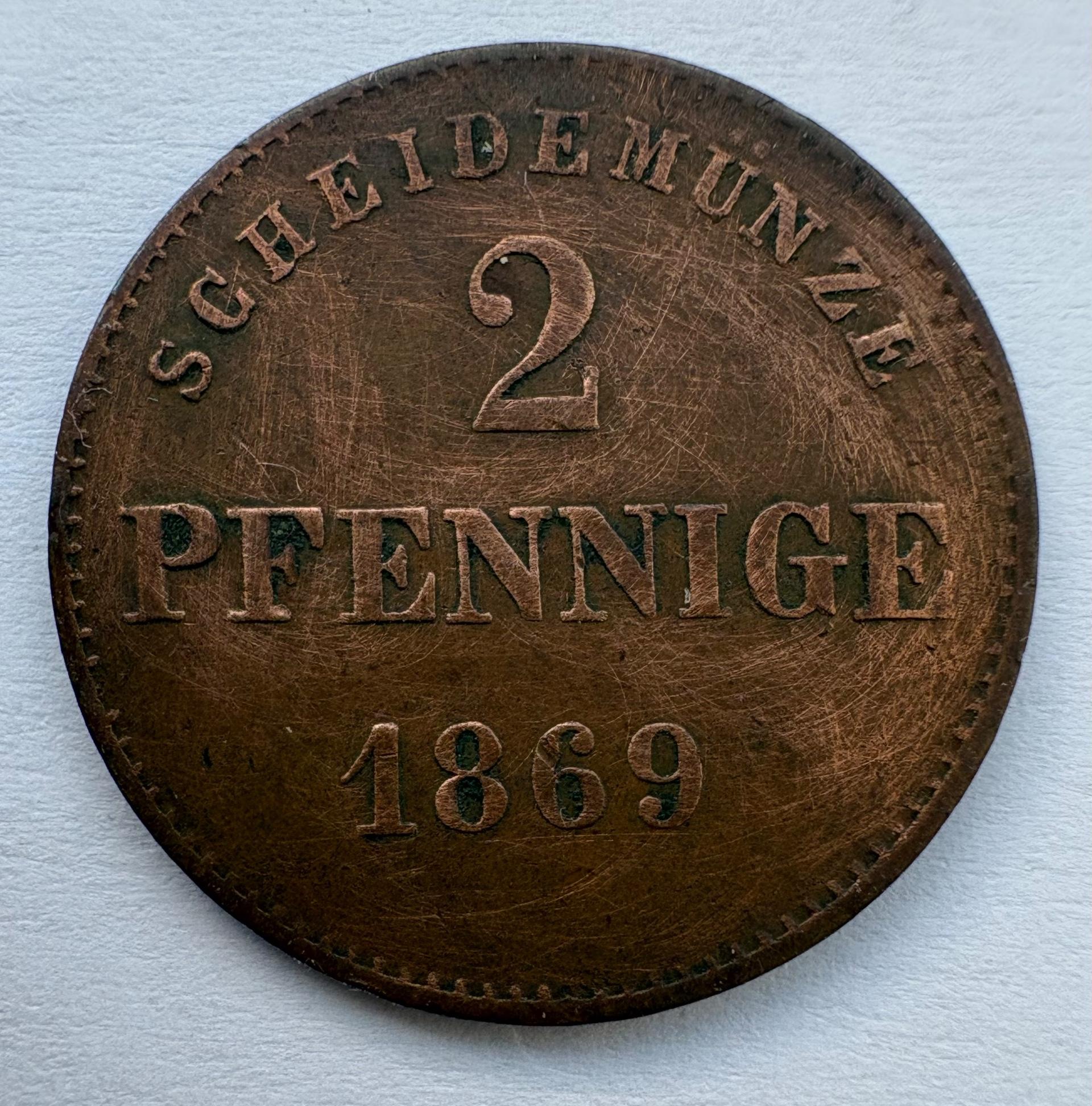 Vokietija Saksonija 2 of 1869