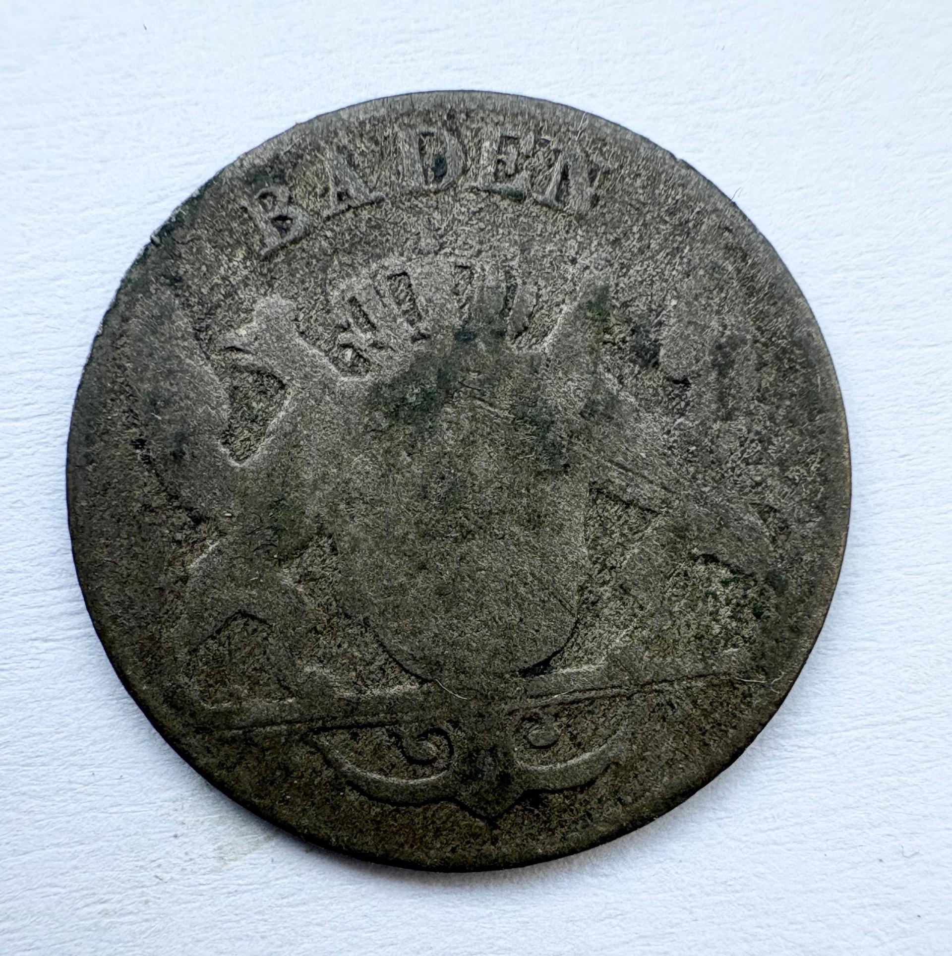 Vokietija Baden 3 kreuzer 1841
