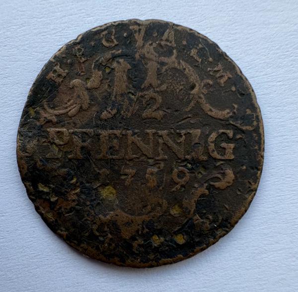 Vokietija 1 1/2 pf 1759 Sachsen-Gotha-Altenburg