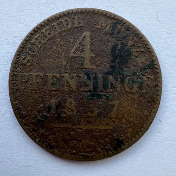 Vokietija 4 pf 1857