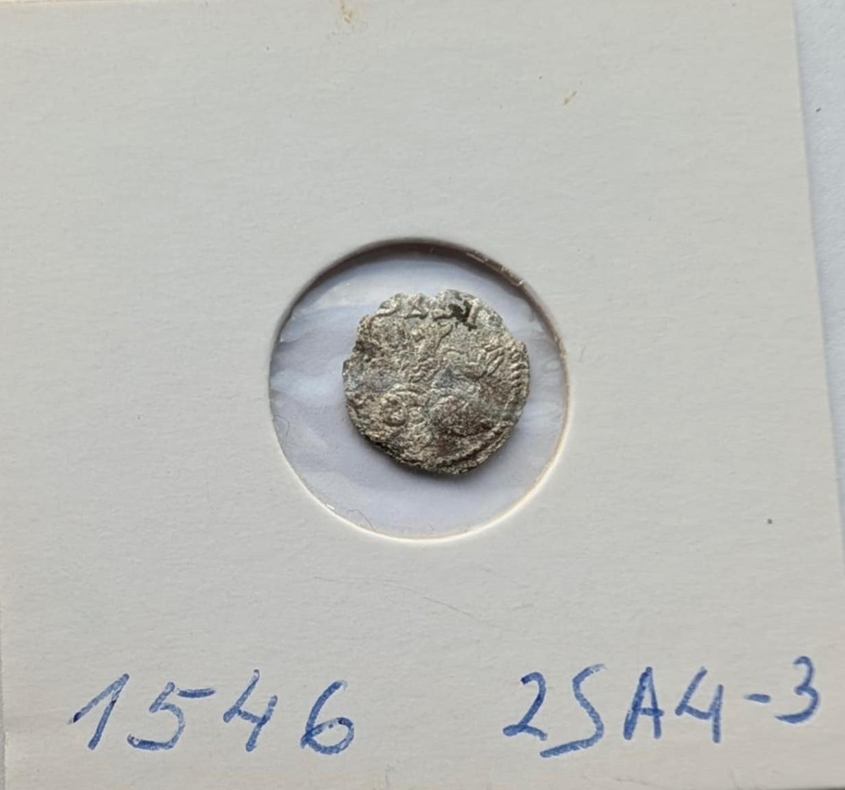 Labai retas Žygimanto Augusto 1546 denaras RRR