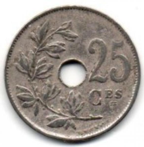 Belgija. 25 santimai ( 1923; P ) VF