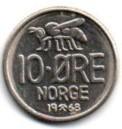 Norvegija. 10 erių ( 1972 ) XF+
