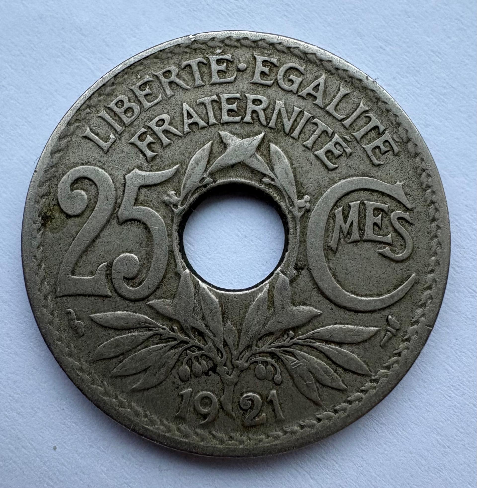 Prancūzija 25 c 1921