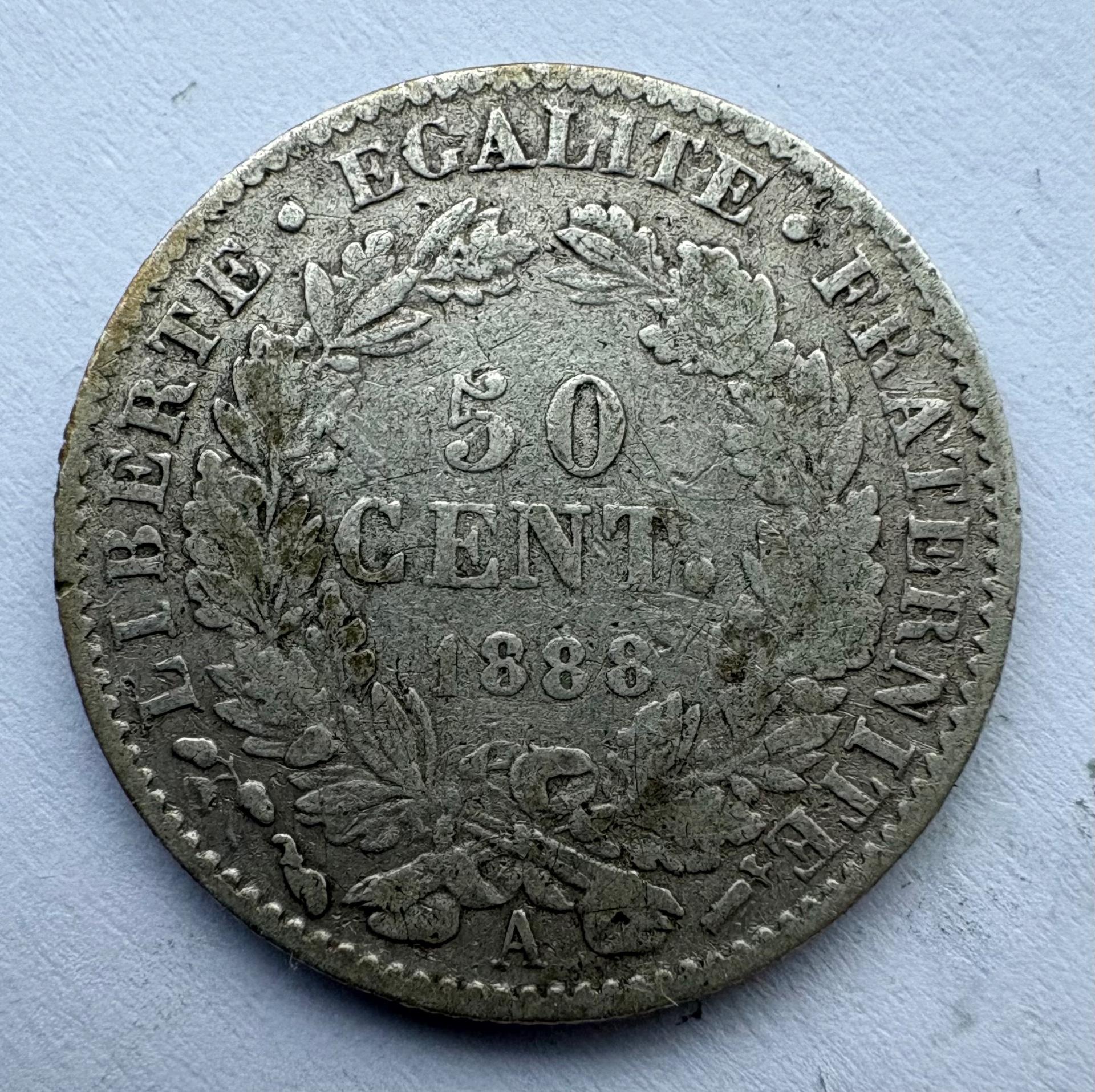 Prancūzija 50 c 1888