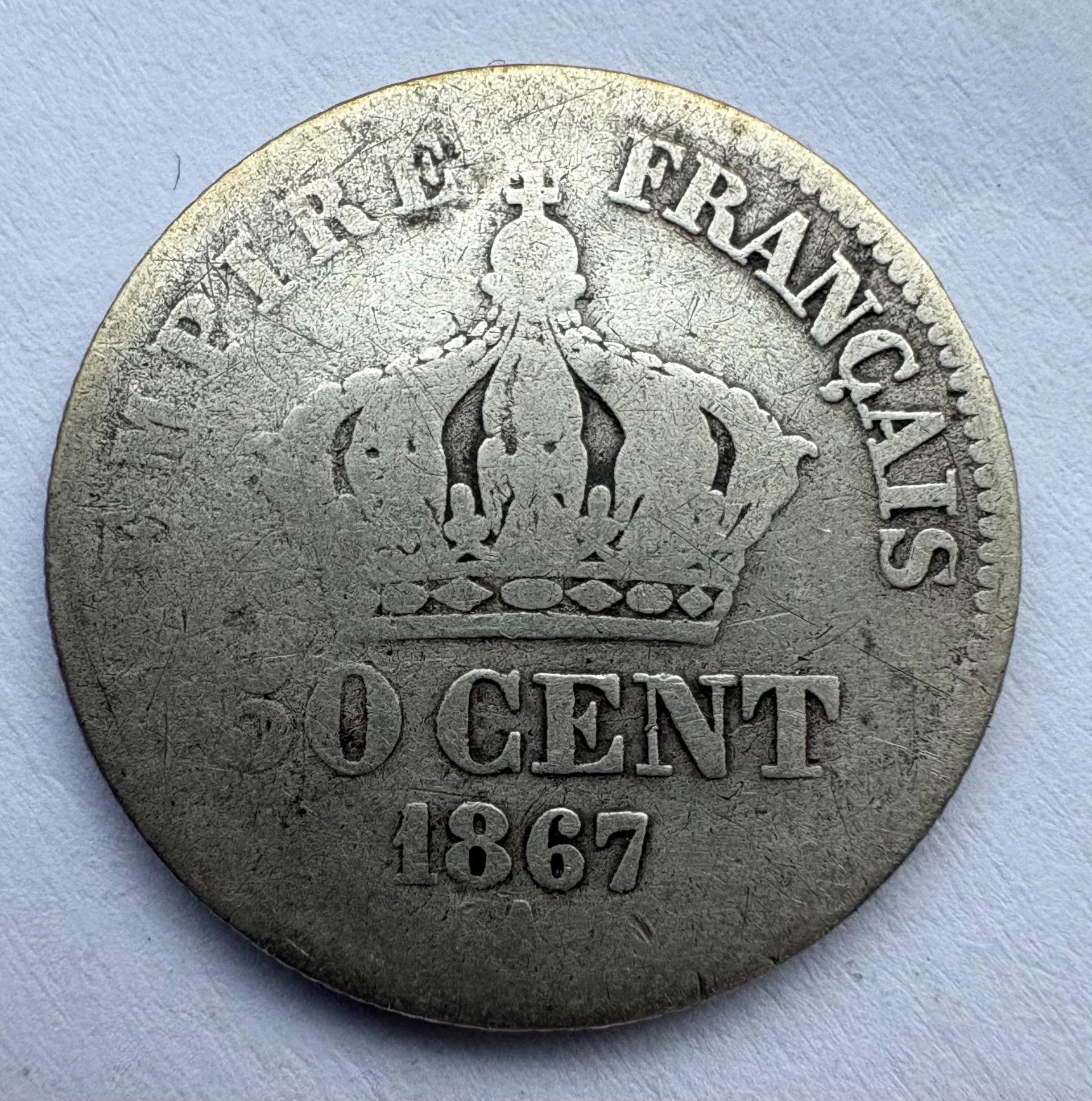 Prancūzija 50 c 1867