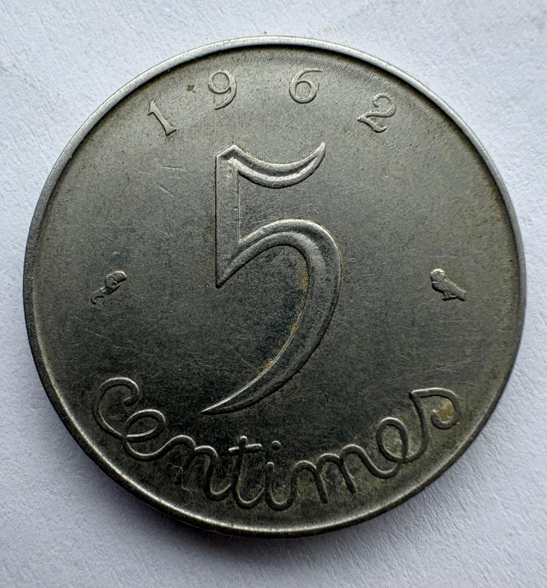 Prancūzija 5 s 1962