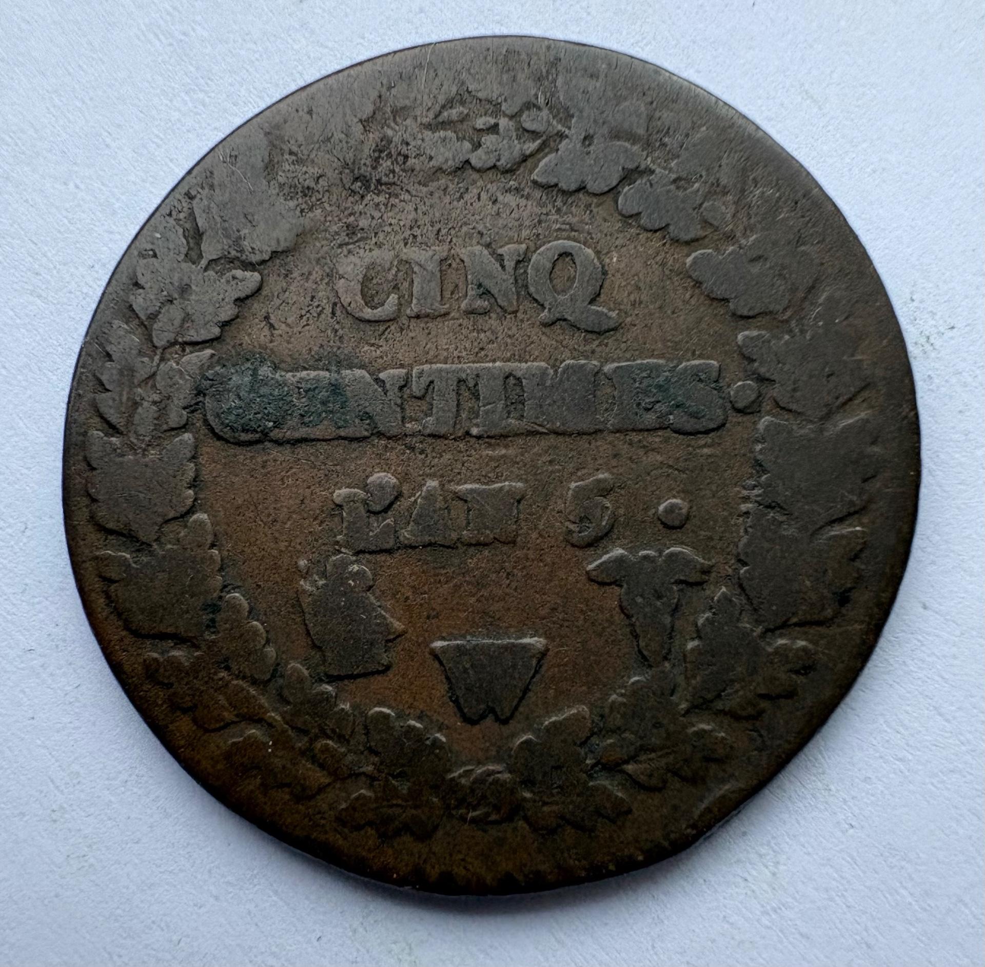 Prancūzija 5 c 1796