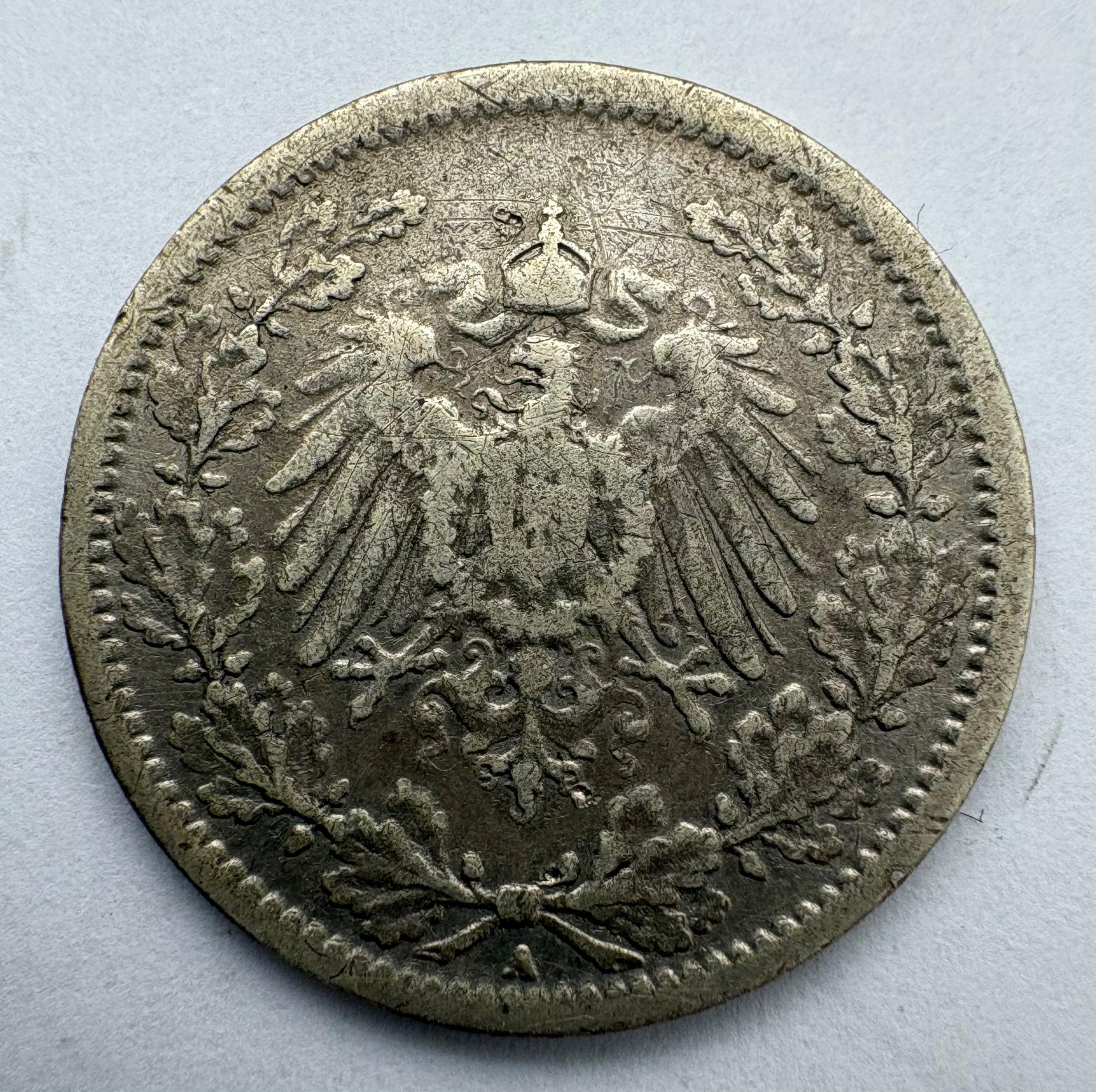 Vokietija 1/2 M 1907 A 