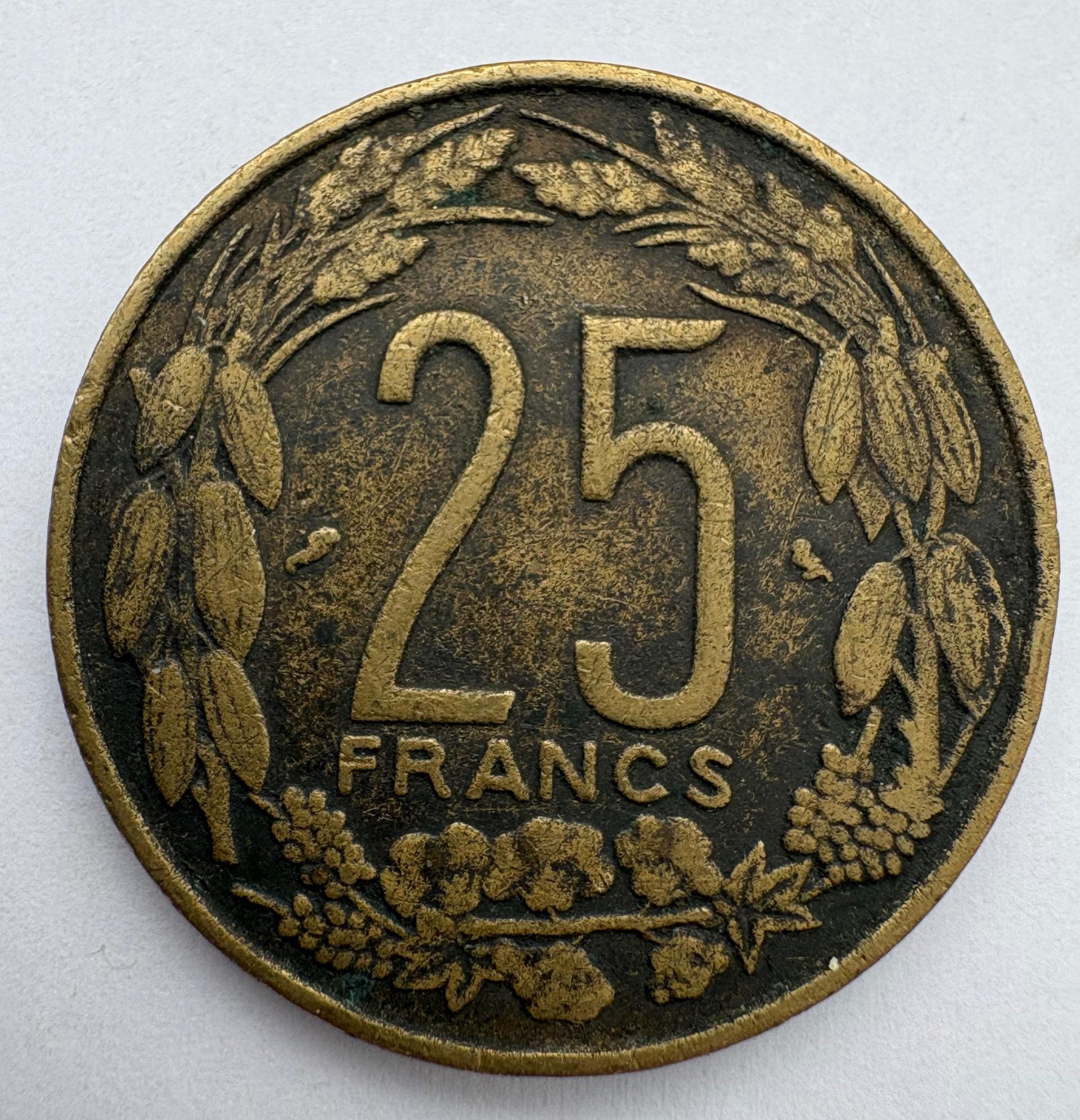 Kamerūnas 25 frankai 1972