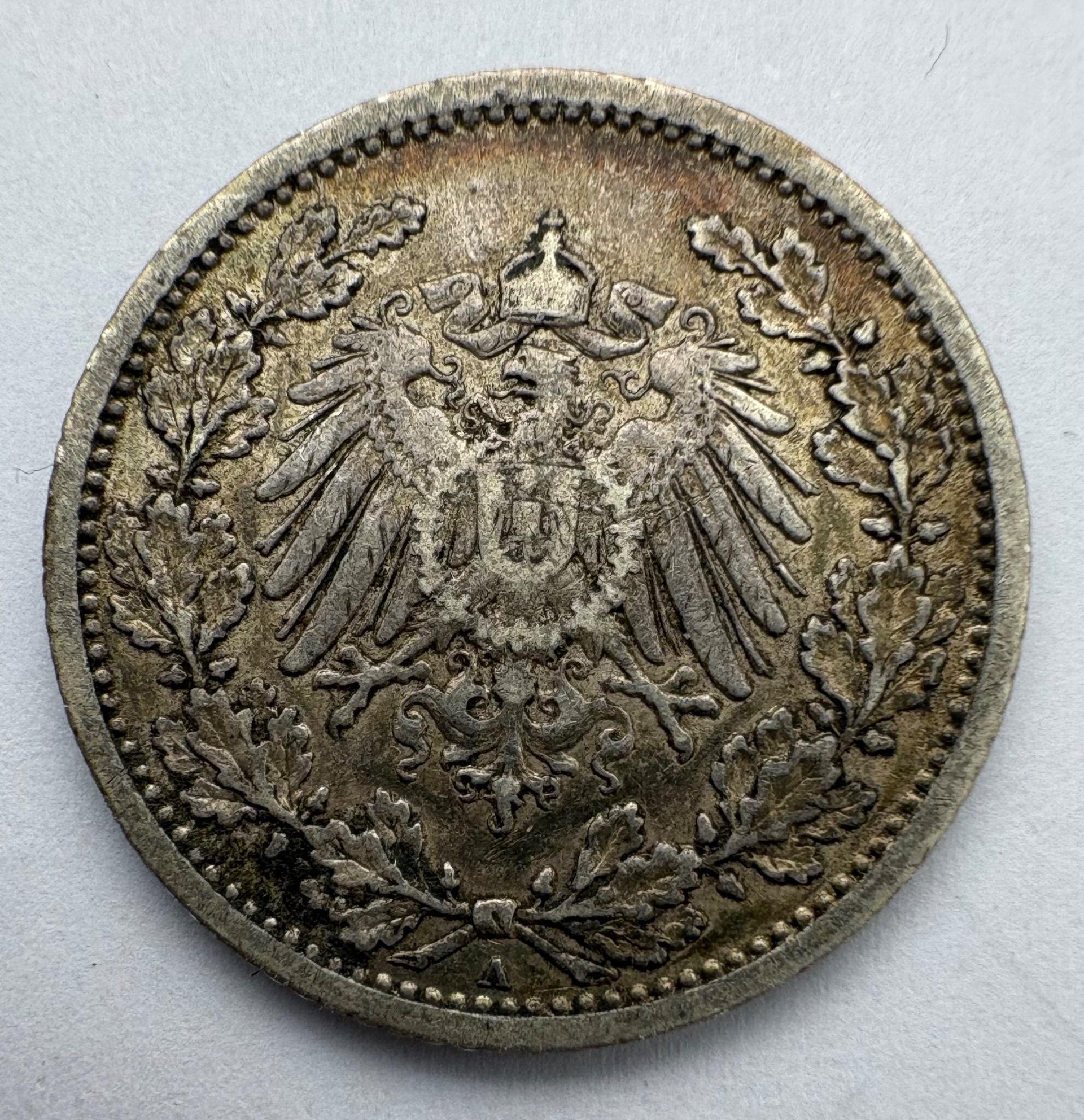 Vokietija 1/2 M 1912 A