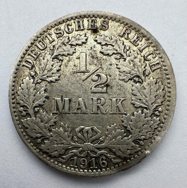 Vokietija 1/2 M 1916 A