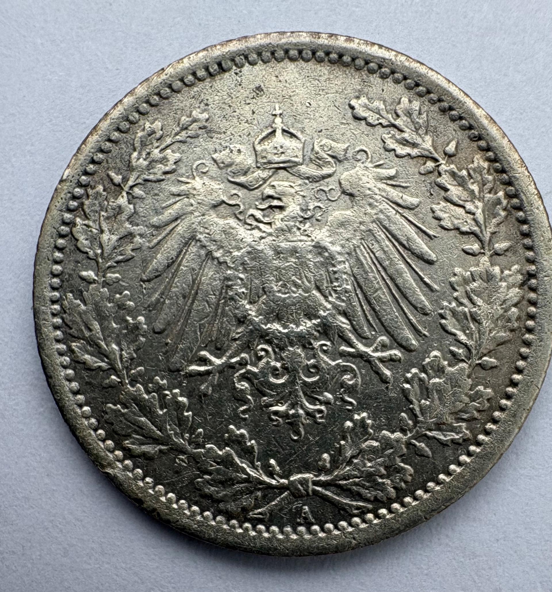 Vokietija 1/2 M 1917 A