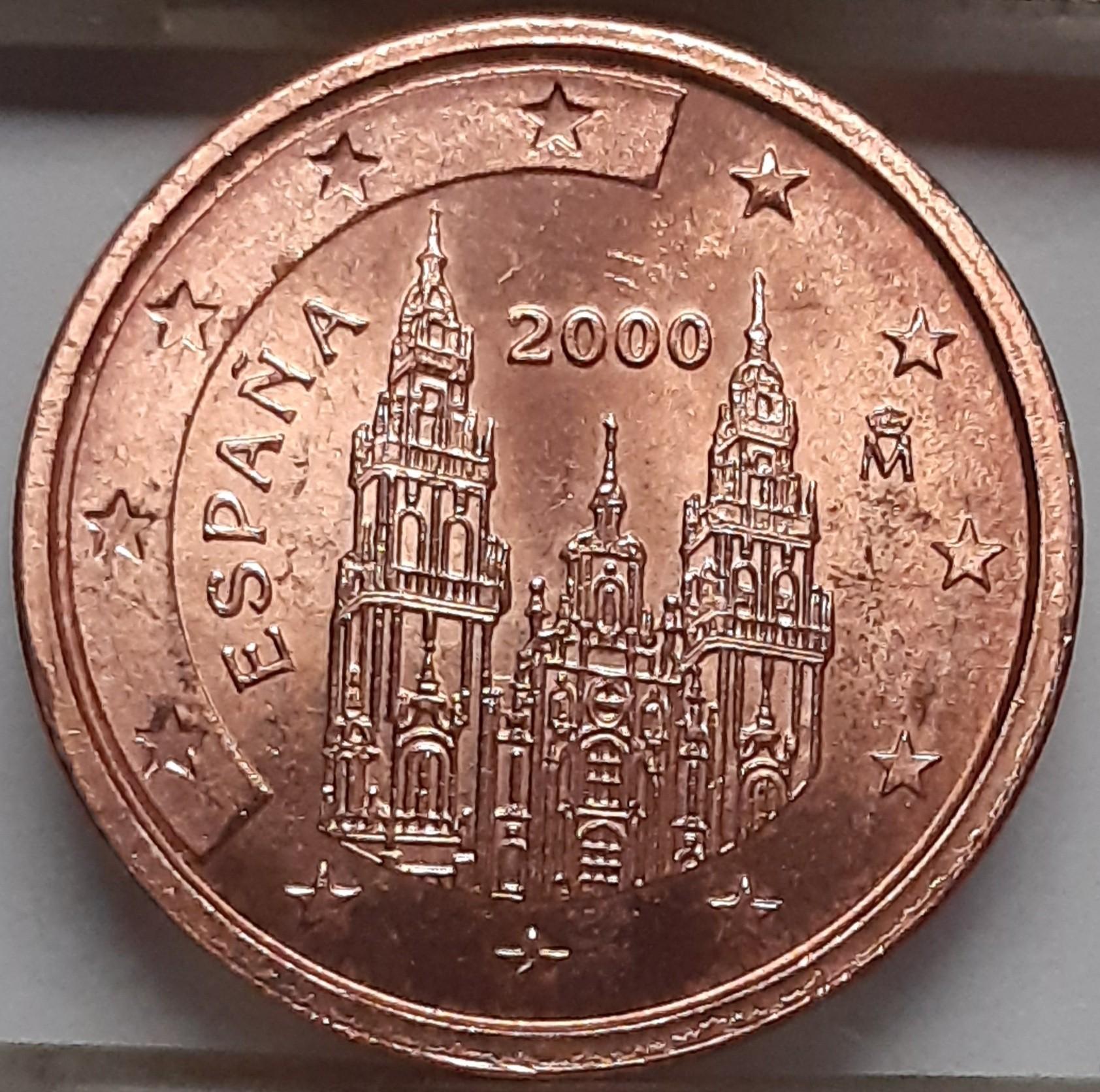 Ispanija 2 euro centai 2000 KM#1040 (8050)