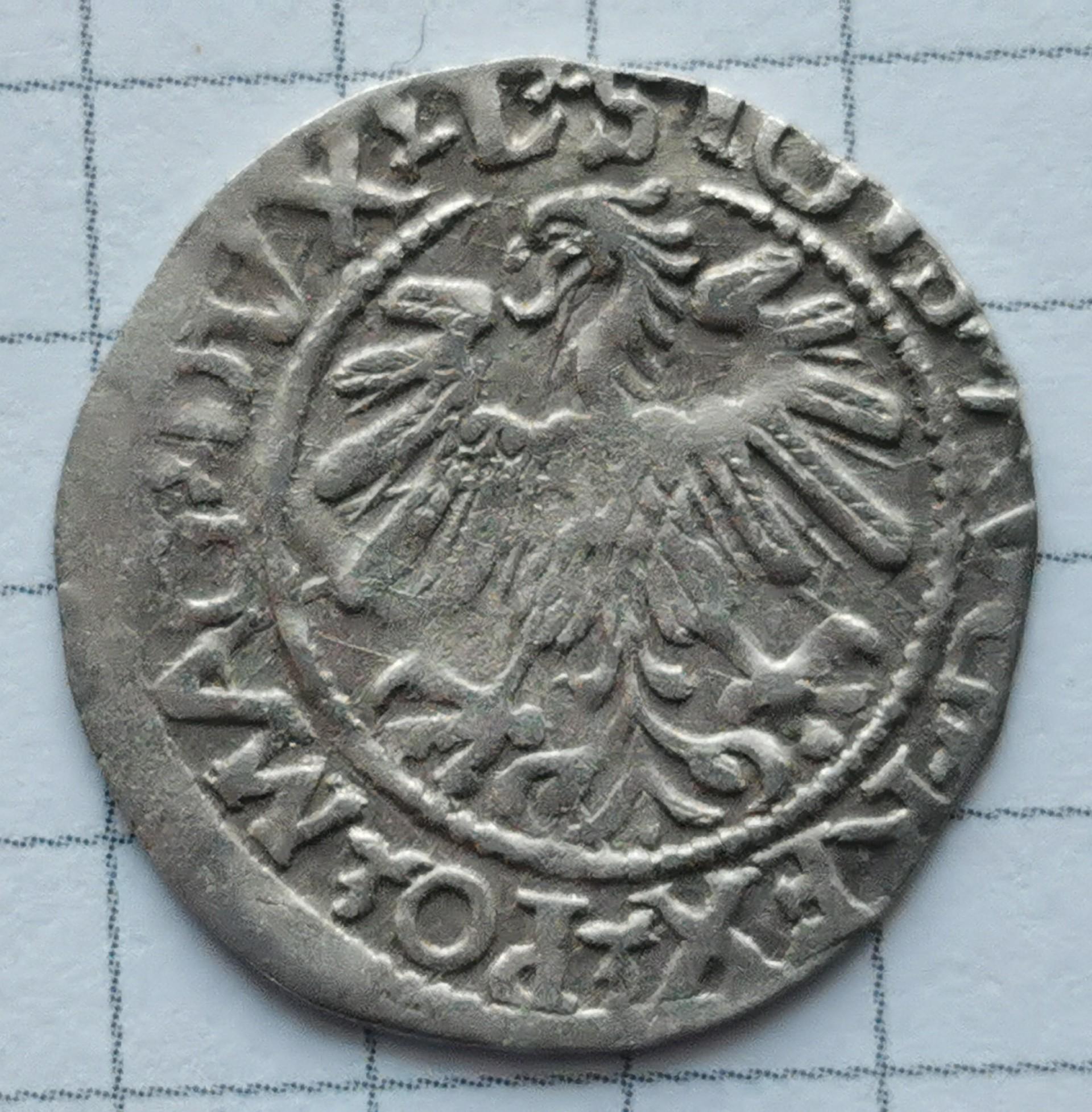 LDK Žygimantas Augustas, 1/2 grašio (pusgrašis), 1560m., Vilnius