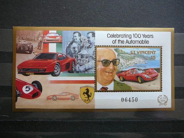 St.Vincent 1987 Automobiliai Ferrari  svarus #