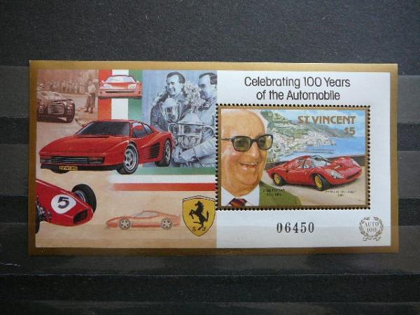 St.Vincent 1987 Automobiliai Ferrari  svarus #
