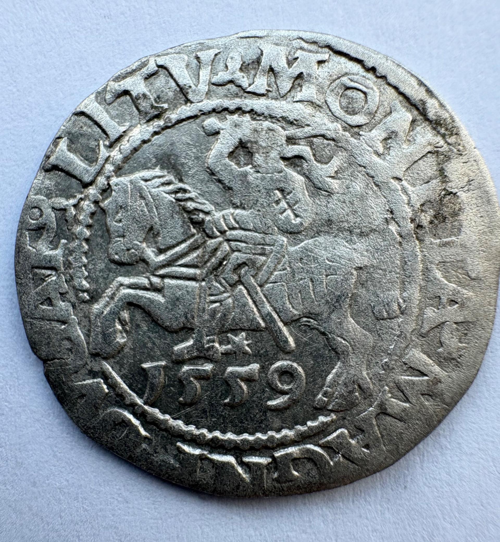 Žygimanto Augusto 1559 pusgrašis 