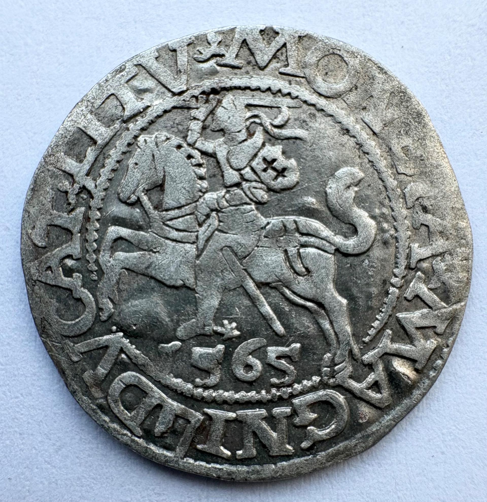 Žygimanto Augusto 1565 pusgrašis 