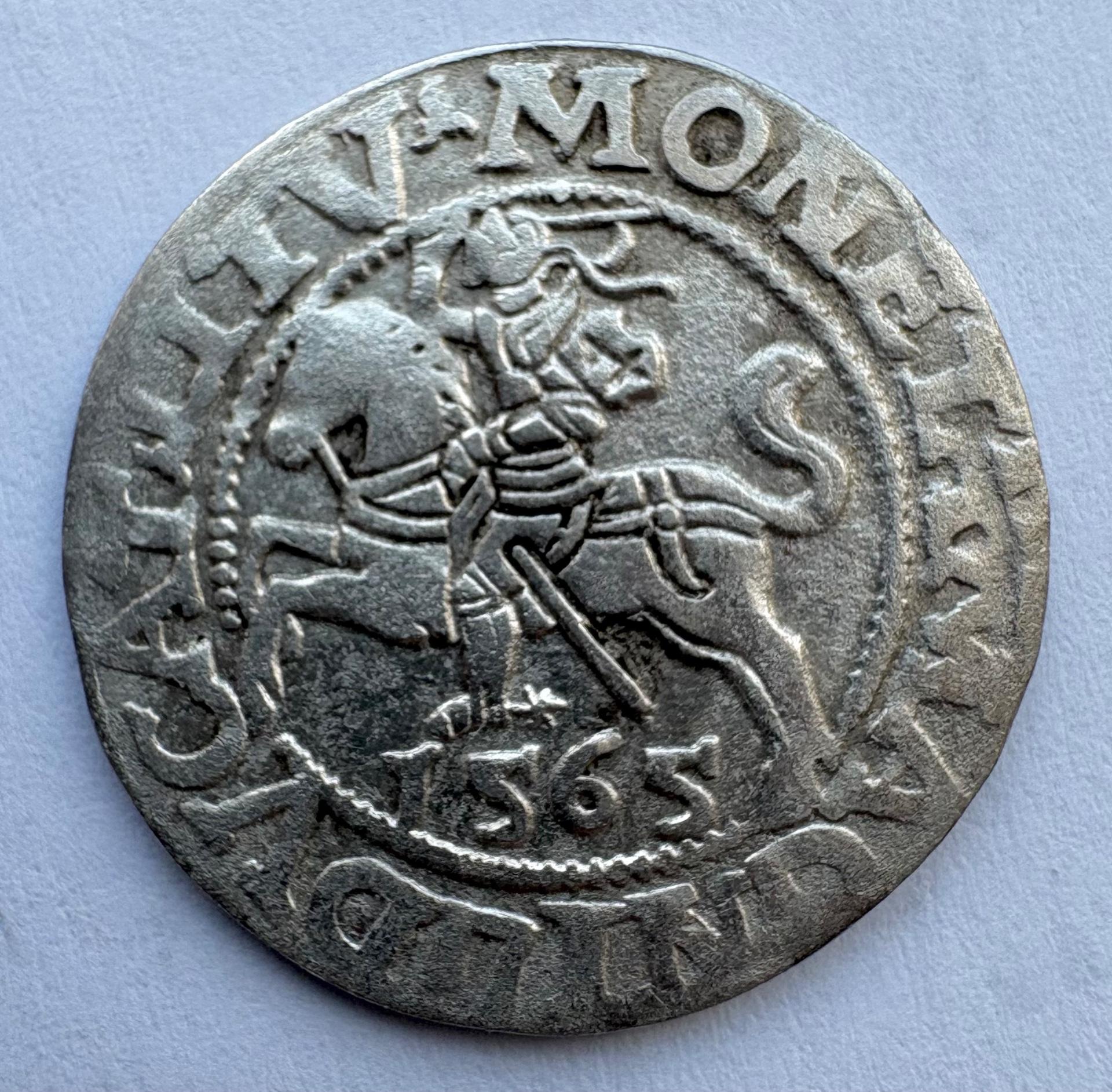 Žygimanto Augusto 1565 pusgrašis 