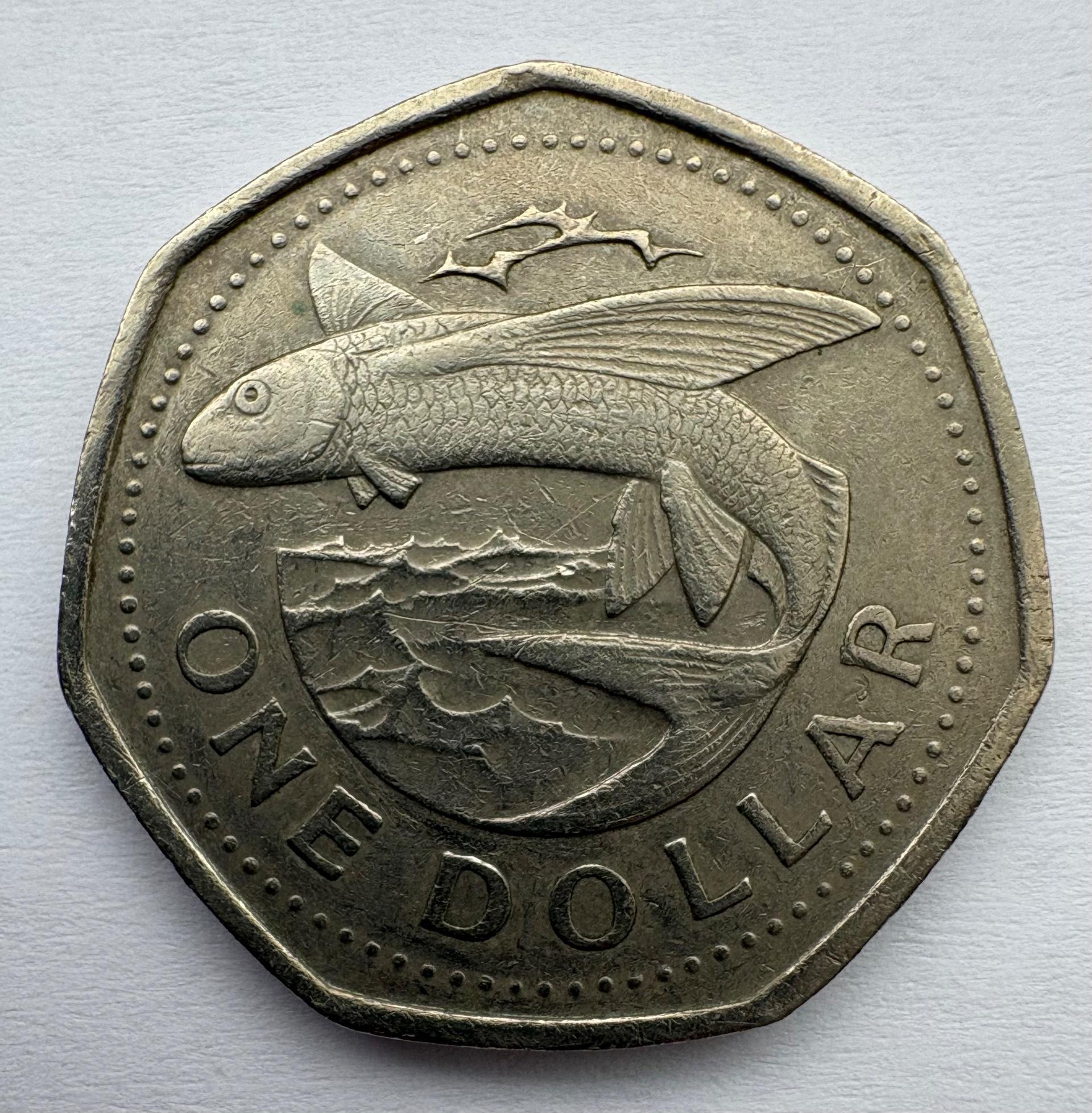 Barbadosas 1 doleris 1988