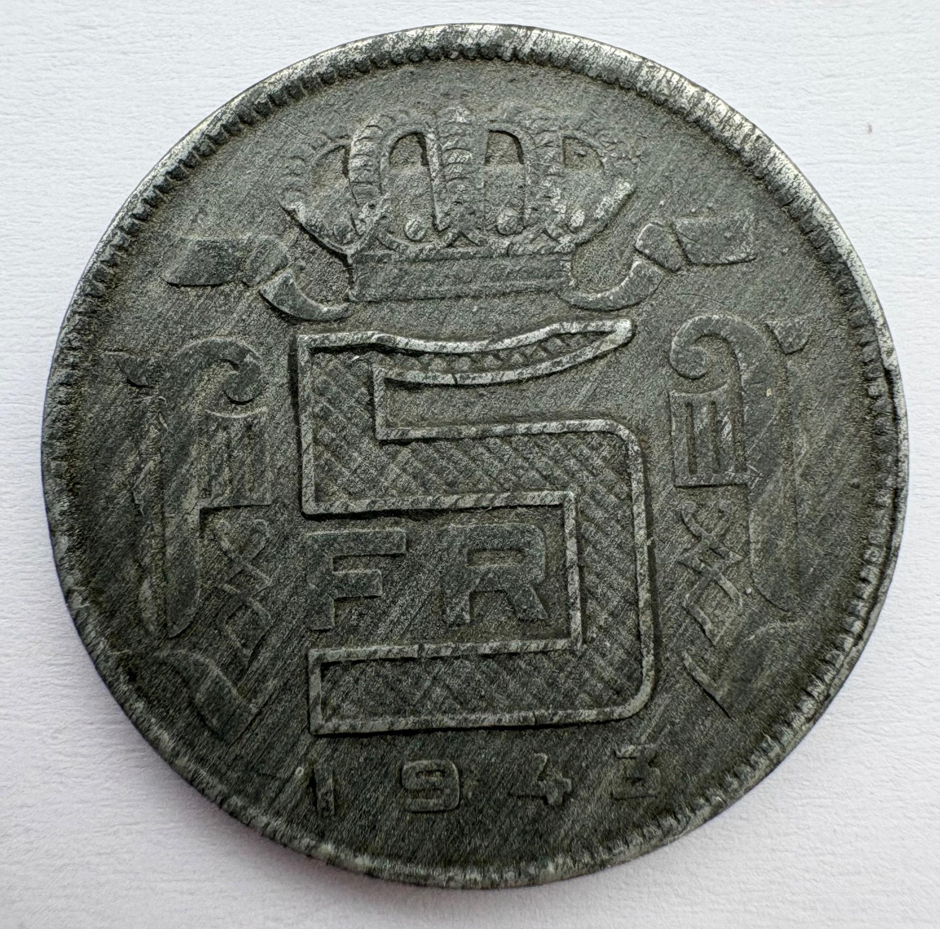 Belgija 5 fr 1943