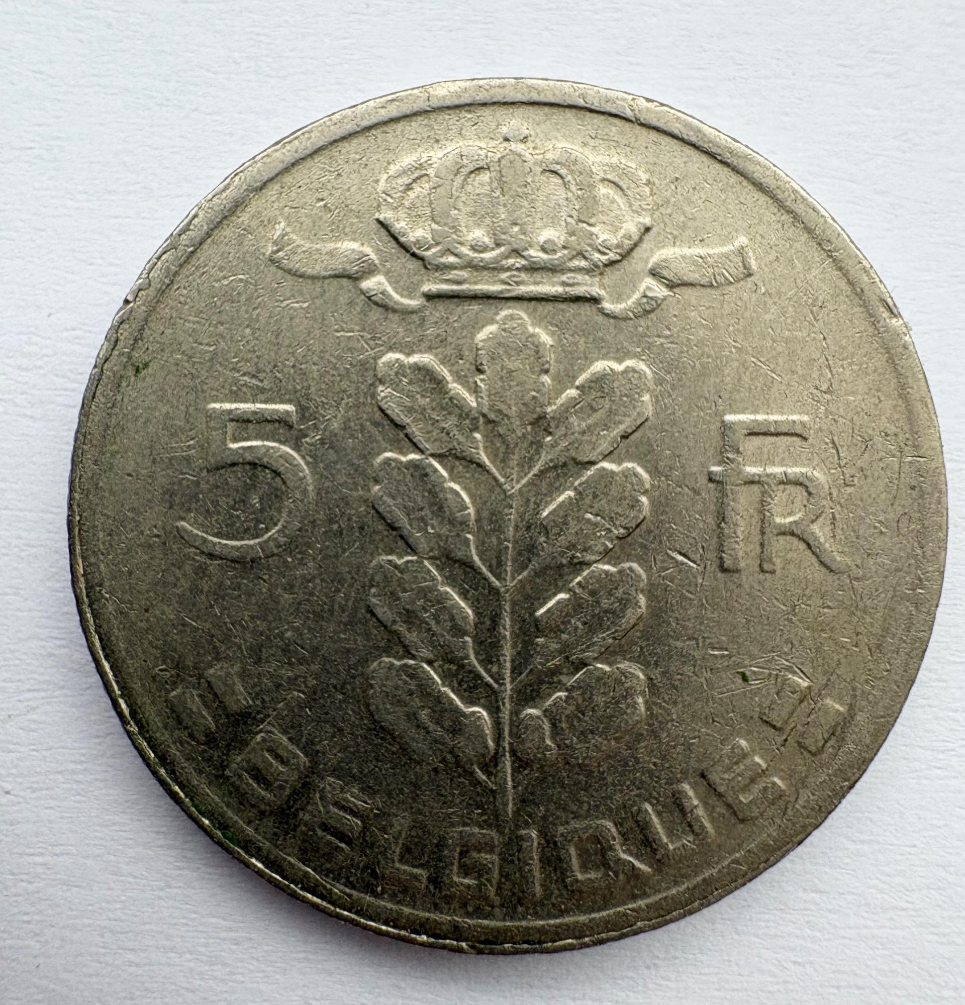 Belgija 5 Fr 1969