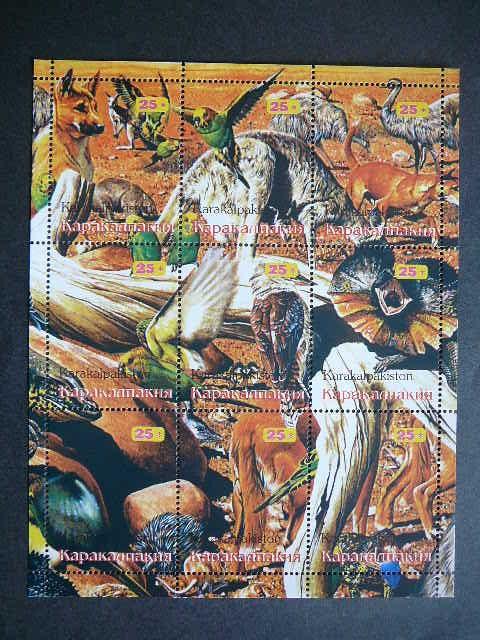 (R) Karakalpakija Pauksciai Zverys MNH #