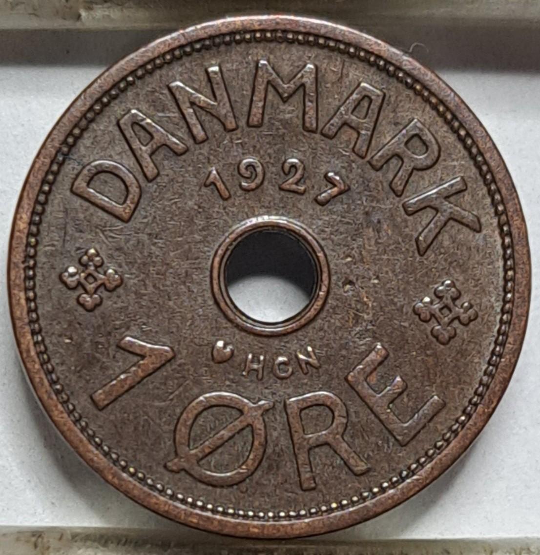 Danija 1 erė 1927 KM#826.1 (7341)