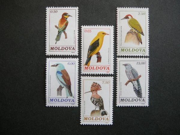 Kupčius aukcionas - Moldavija 1992 Pauksciai MNH #