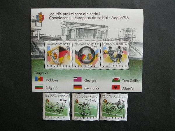 Moldavija 1994 Futbolas96 MNH #