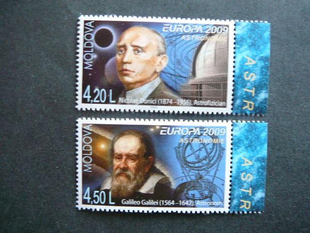 Moldavija 2009 Kosmosas Astronomai Europa MNH #
