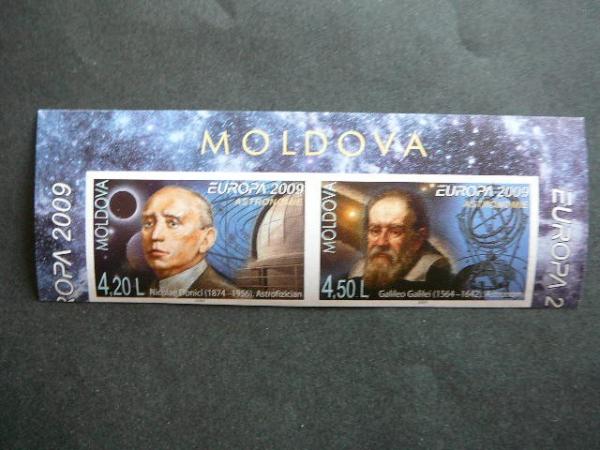 Moldavija 2009 Kosmosas Astronomai Europa MNH #bd