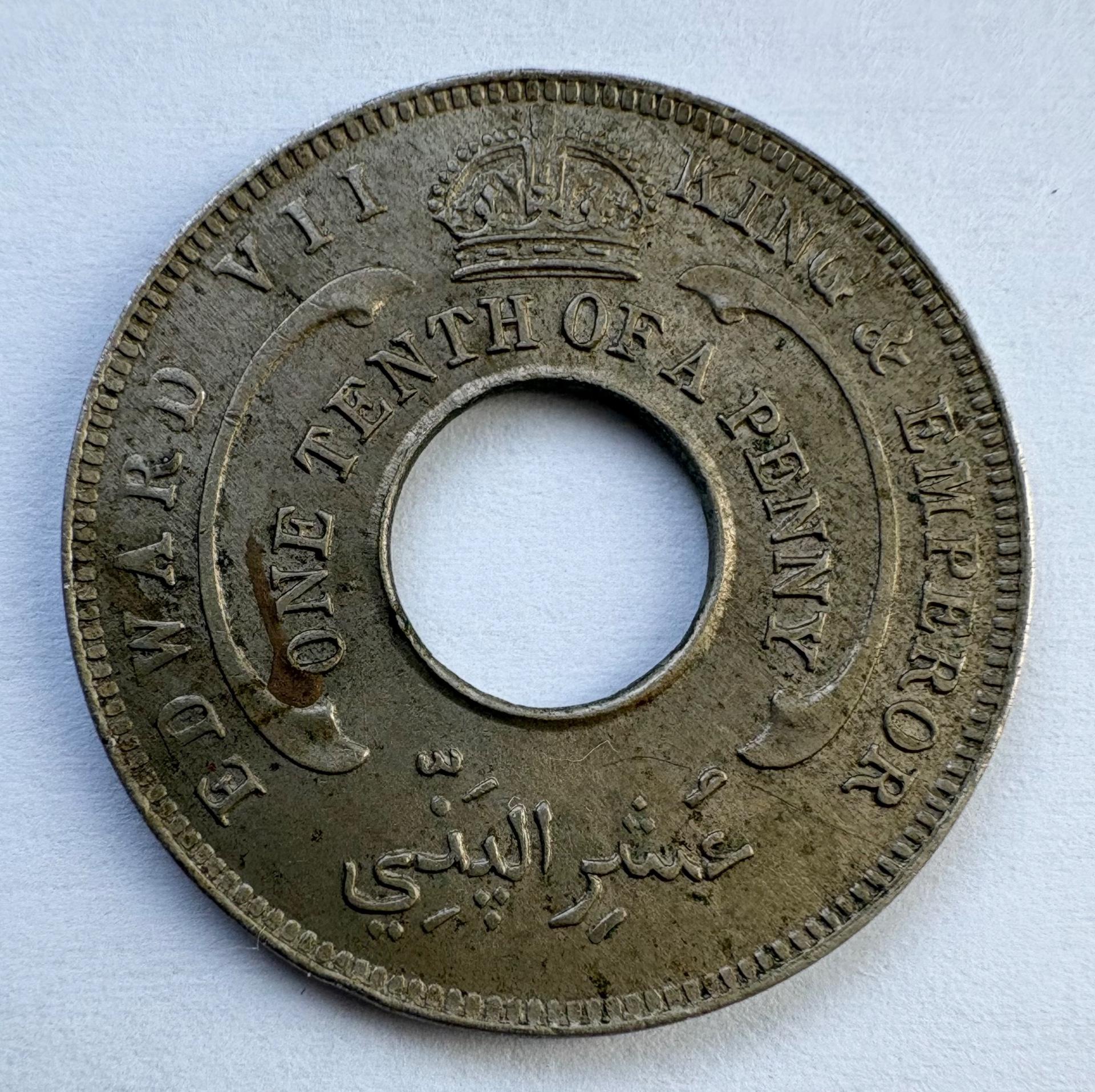 Britų Vakarų Afrika 1/10 p 1908